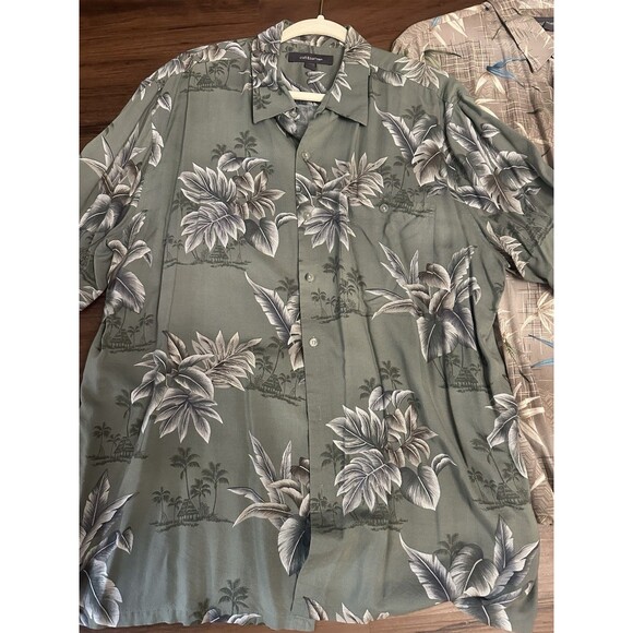 Men’s Croft And Barrow Button Down Hawaiian Shirt Lot Of 2- Size XL - Picture 3 of 3